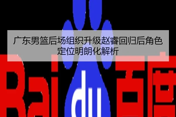 广东男篮后场组织升级赵睿回归后角色定位明朗化解析